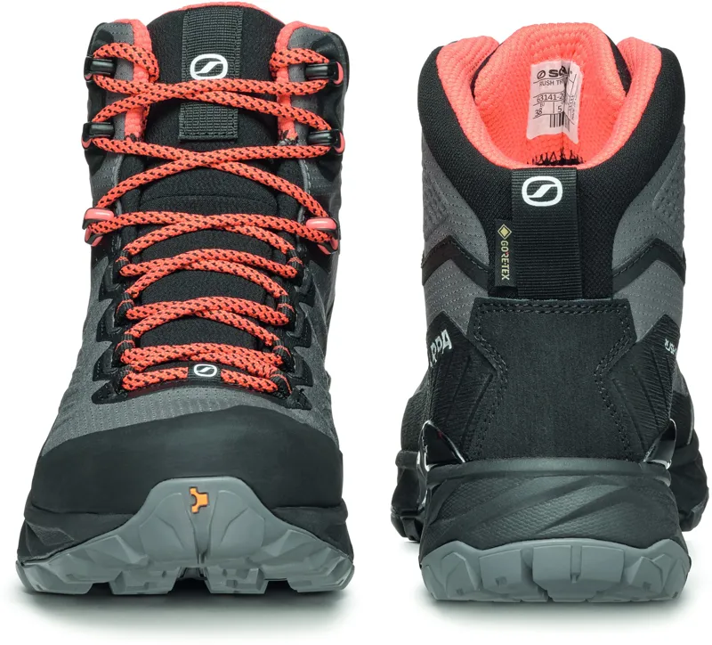 Scarpa Womens Rush TRK LT GTX Boots - Gray-Coral-4
